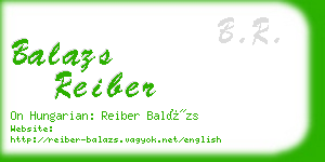 balazs reiber business card